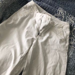 White, wide leg capri pants!